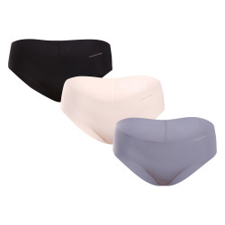 3PACK cuecas de mulher Calvin Klein sem costuras multicoloridas (QD3559E-NP0)