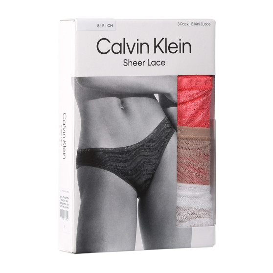 3PACK cuecas para mulher Calvin Klein multicolorido (QD5203E-NOX)