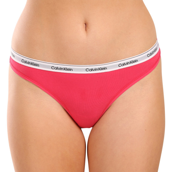 3PACK Tanga para mulher Calvin Klein multicolorido (QD5209E-NP4)