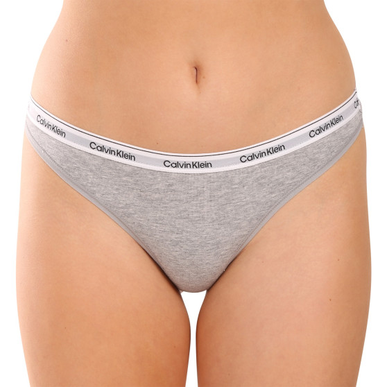 3PACK Tanga para mulher Calvin Klein multicolorido (QD5209E-NP4)