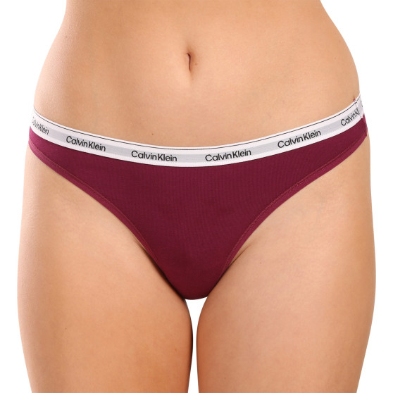 3PACK Tanga para mulher Calvin Klein multicolorido (QD5209E-NP6)