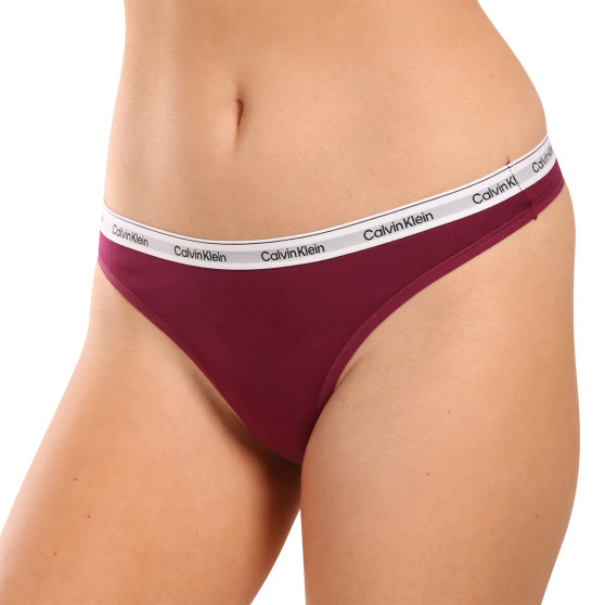 3PACK Tanga para mulher Calvin Klein multicolorido (QD5209E-NP6)