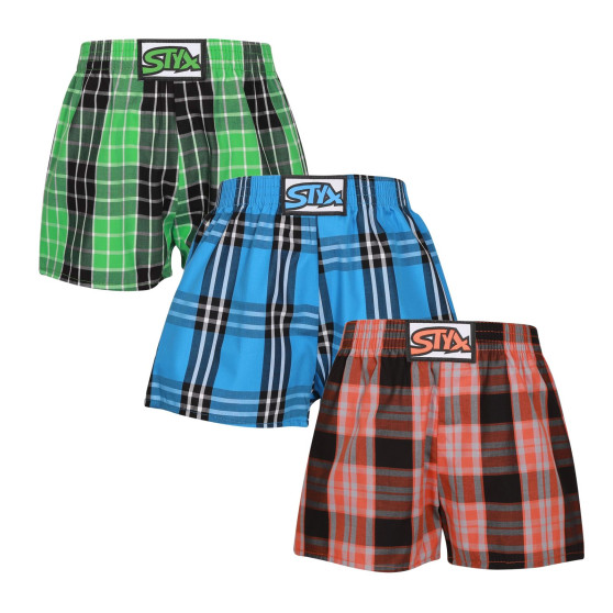 3PACK Boxers para criança Styx borracha clássica multi-coloured (3J102630)