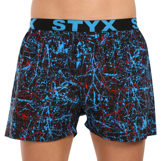 3PACK Boxers para homem Styx arte esportes borracha multicolorido (3B16347)