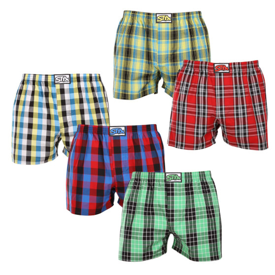 5PACK Boxers para homem Styx borracha clássica multi-coloured (5A102129)