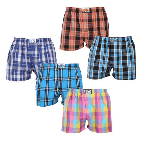 5PACK Boxers para homem Styx borracha clássica multi-coloured (5A102230)