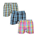 3PACK Boxers para homem Styx borracha clássica multi-coloured (3A102228)