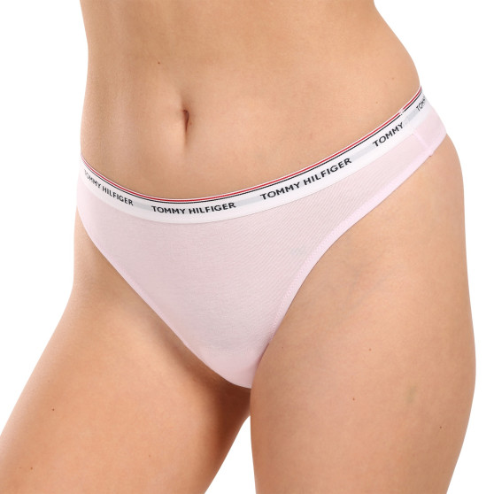 3PACK Tanga para mulher Tommy Hilfiger multicolorido (UW0UW04894 0WR)