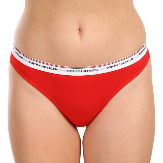 3PACK Tanga para mulher Tommy Hilfiger multicolorido (UW0UW04894 0WR)