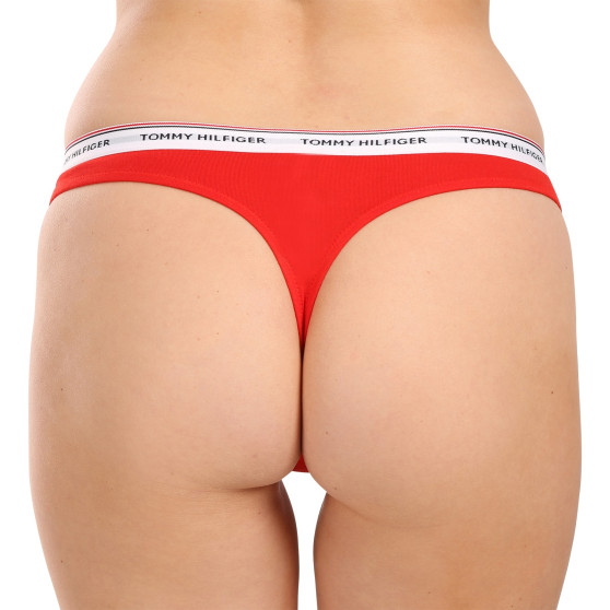 3PACK Tanga para mulher Tommy Hilfiger multicolorido (UW0UW04894 0WR)