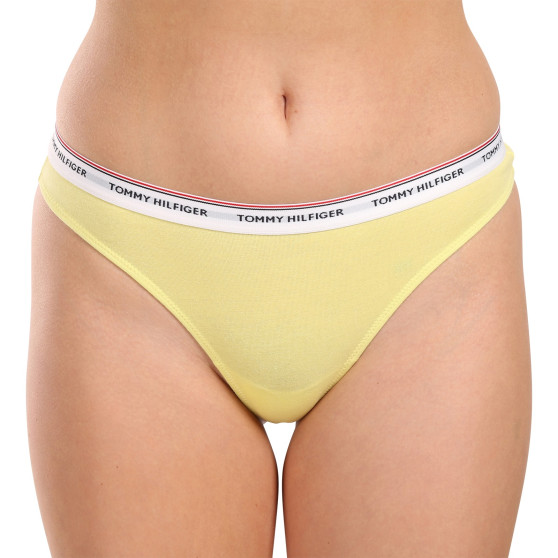 3PACK Tanga para mulher Tommy Hilfiger multicolorido (UW0UW04894 0VQ)