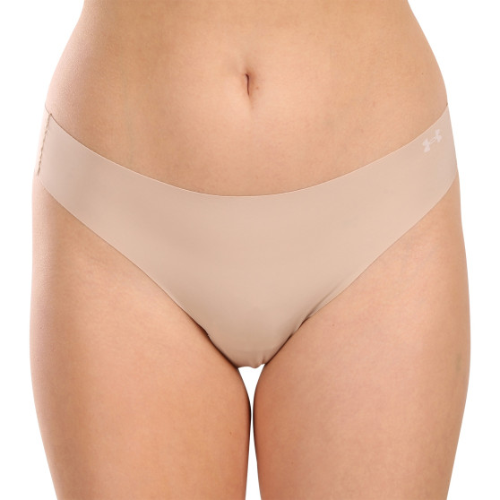 3PACK tanga para mulher Under Armour bege (1383893 500)