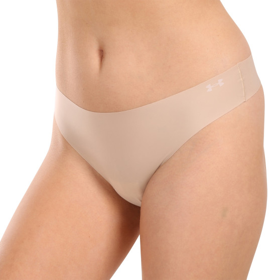 3PACK tanga para mulher Under Armour bege (1383893 500)