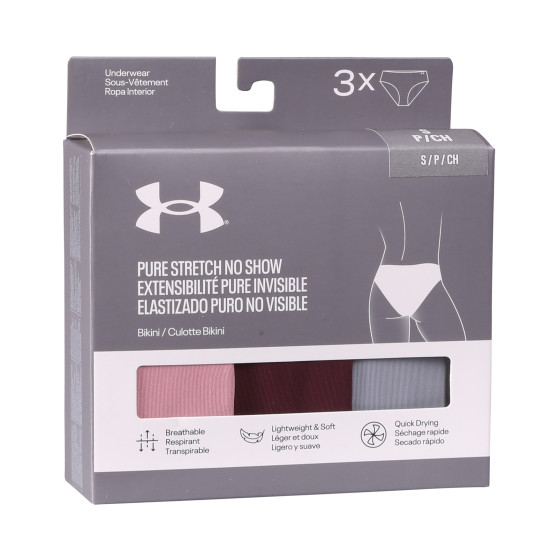 3PACK cuecas para mulher Under Armour multicolorido (1383897 697)