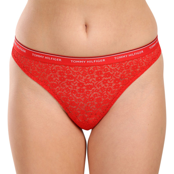 3PACK Tanga para mulher Tommy Hilfiger superdimensionado multicolorido (UW0UW04896 0WR)