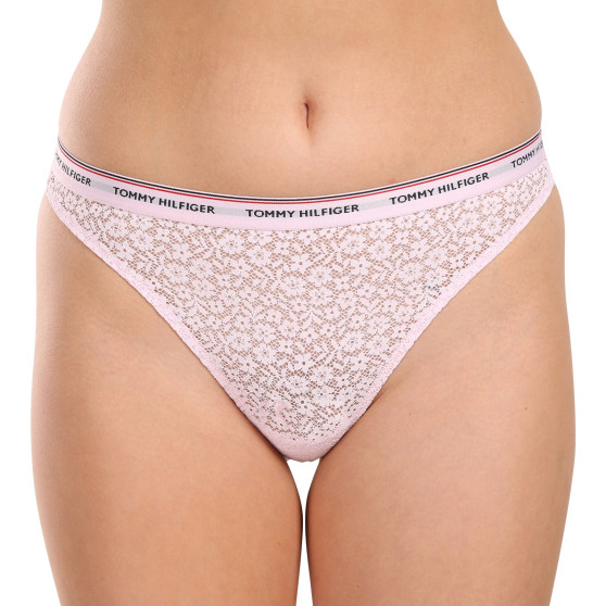 3PACK Tanga para mulher Tommy Hilfiger superdimensionado multicolorido (UW0UW04896 0WR)