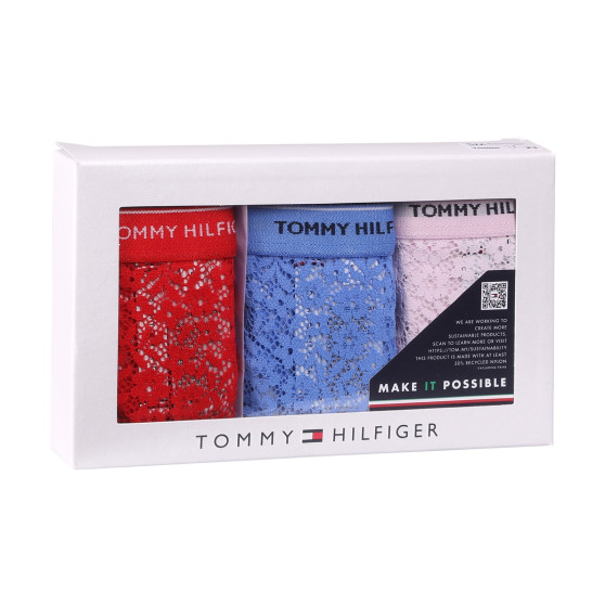 3PACK Tanga para mulher Tommy Hilfiger superdimensionado multicolorido (UW0UW04896 0WR)