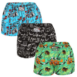 3PACK Boxers para mulher Styx arte clássica borracha multicolorido (3K15782)