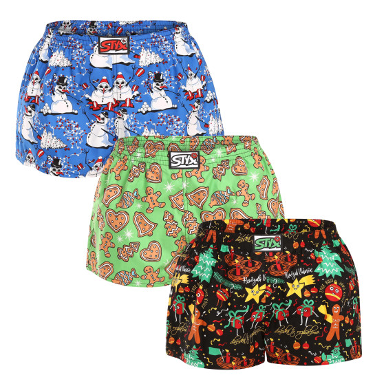 3PACK Boxers para mulher Styx arte clássica borracha multicolorido (3K17134)