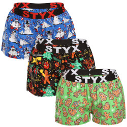 3PACK Boxers para mulher Styx arte esportes borracha multicolorido (3T17134)