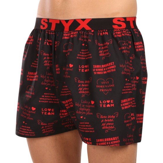 Boxers para homem Styx arte desporto borracha dia dos namorados letras (B1757)