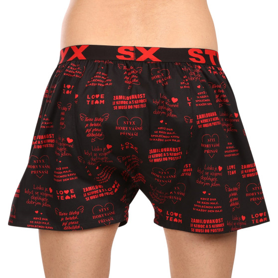 Boxers para homem Styx arte desporto borracha dia dos namorados letras (B1757)