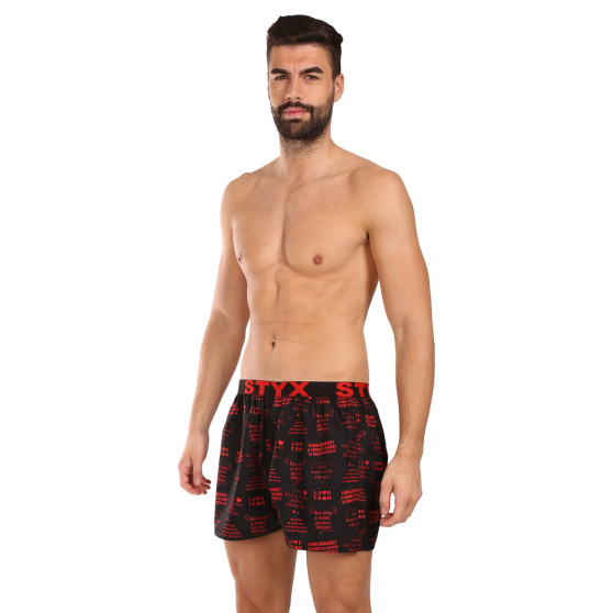 Boxers para homem Styx arte desporto borracha dia dos namorados letras (B1757)