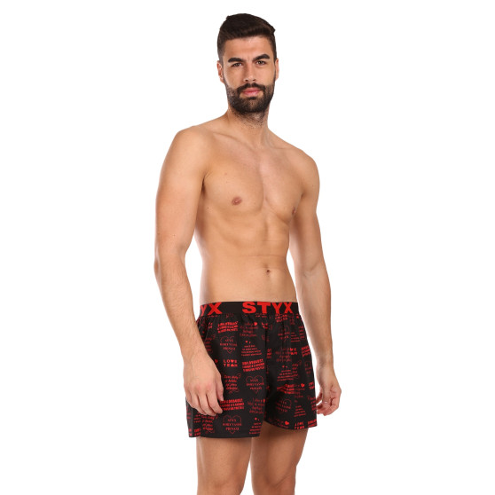 Boxers para homem Styx arte desporto borracha dia dos namorados letras (B1757)