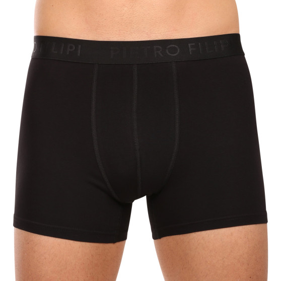 3PACK Boxers para homem Pietro Filipi preto (3BCL001)