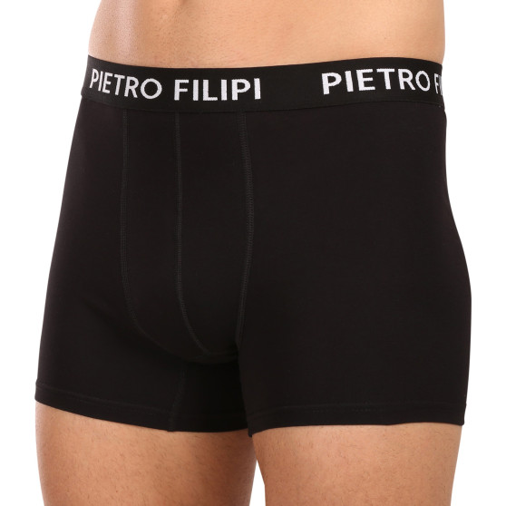 3PACK Boxers para homem Pietro Filipi preto (3BCL002)