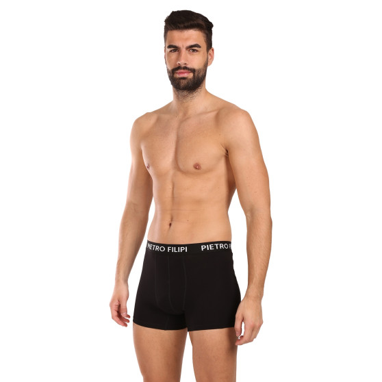 3PACK Boxers para homem Pietro Filipi preto (3BCL002)