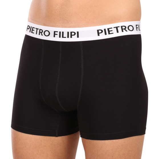 3PACK Boxers para homem Pietro Filipi preto (3BCL003)