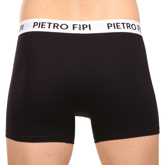 3PACK Boxers para homem Pietro Filipi preto (3BCL003)