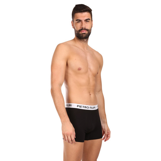 3PACK Boxers para homem Pietro Filipi preto (3BCL003)