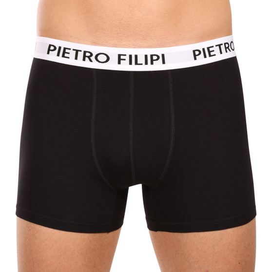 3PACK Boxers para homem Pietro Filipi preto (3BCL003)