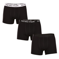 3PACK Boxers para homem Pietro Filipi preto (3BCL004)