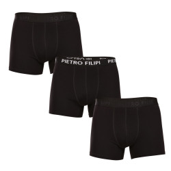 3PACK Boxers para homem Pietro Filipi preto (3BCL005)