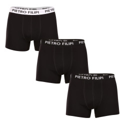 3PACK Boxers para homem Pietro Filipi preto (3BCL006)