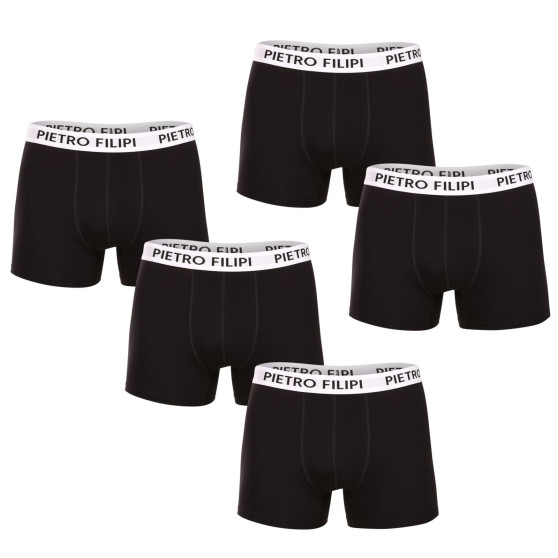 5PACK Boxers para homem Pietro Filipi preto (5BCL003)