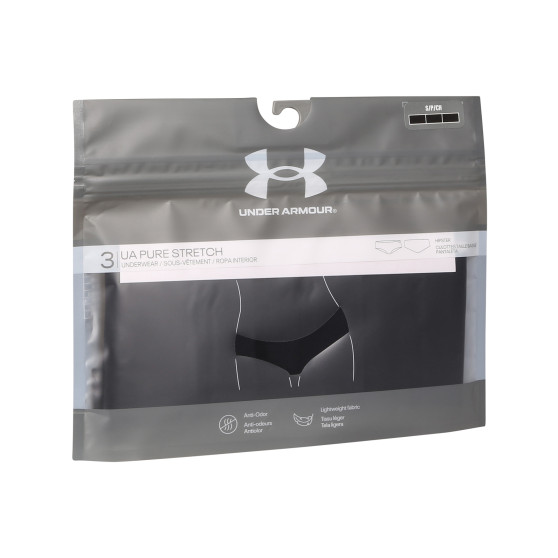 3PACK cuecas para mulher Under Armour preto (1325616 001)