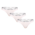 3PACK tanga para mulher Calvin Klein branco (QD5209E-100)