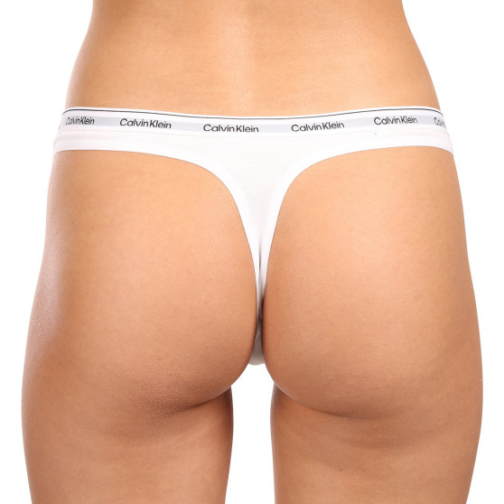 3PACK tanga para mulher Calvin Klein branco (QD5209E-100)