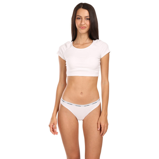 3PACK tanga para mulher Calvin Klein branco (QD5209E-100)