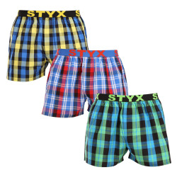 3PACK Boxers para homem Styx desporto elástico multicolorido (3B103739)