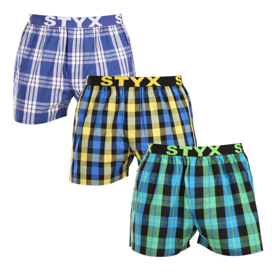 3PACK Boxers para homem Styx desporto elástico multicolorido (3B103840)