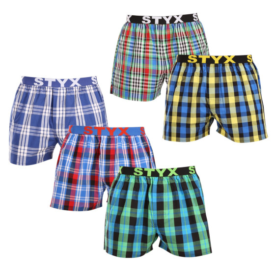 5PACK Boxers para homem Styx desporto elástico multicolorido (5B103640)