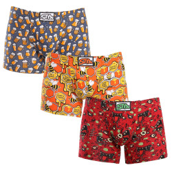 3PACK Boxers para homem Styx long arte clássica borracha multicolorido (3F13714)