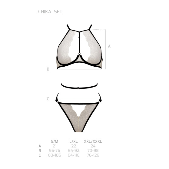 Conjunto para mulher Passion bege (Chika set)