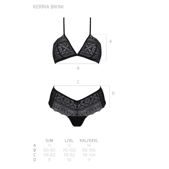 Conjunto para mulher Passion preto (Kerria bikini)