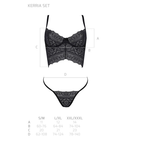 Conjunto para mulher Passion preto (Kerria set)